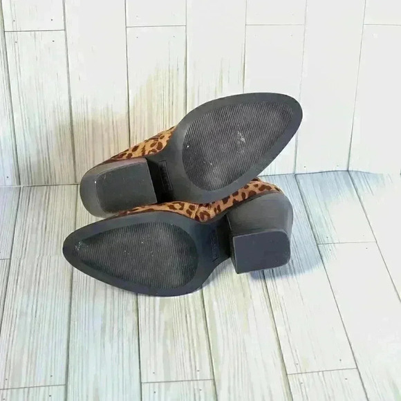 Madden Girl Leopard Print Ankle Bootie Womens 8.5 Block Heel Western Pointed Toe - Picture 5 of 12